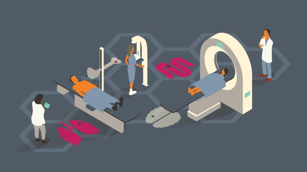 An illustration showing various types of Cancer Screening