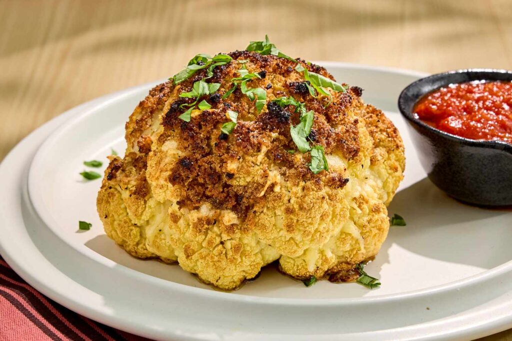 Cheesy Pull-Apart Cauliflower with Marinara Cheesy Pull-Apart Cauliflower with Marinara