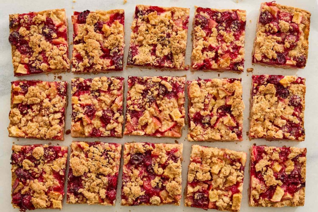 Cranberry-Apple Streusel Bars