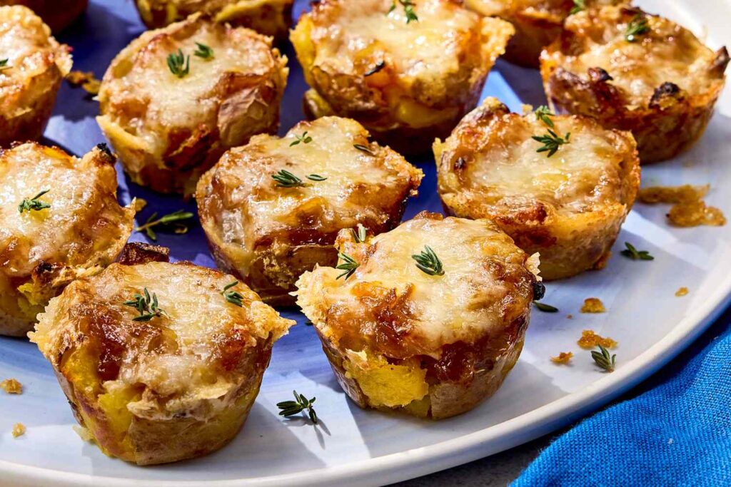 French Onion Smashed Potatoes in a Muffin Tin French Onion Smashed Potatoes in a Muffin Tin