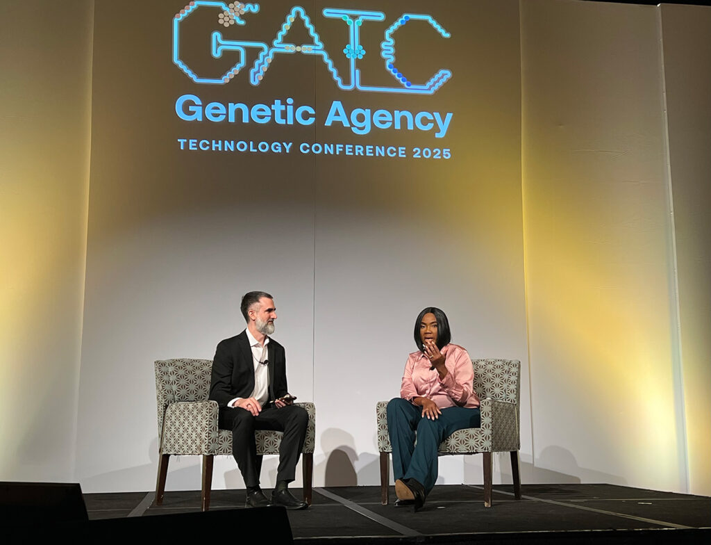 Genetic Agency on Display at GATC 2025 Victoria Gray interviewed on stage at GATC 2025