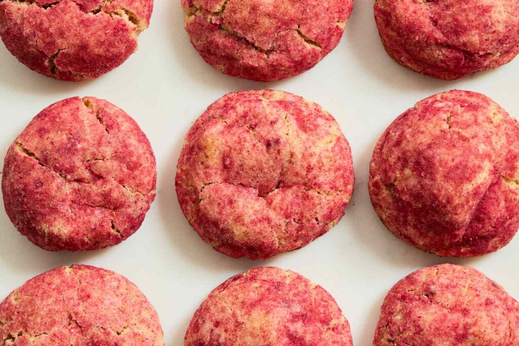 Raspberry-Lemon Crinkle Cookies