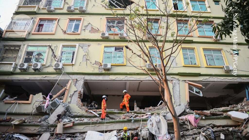 Single video camera tells the story of deadly Myanmar quake