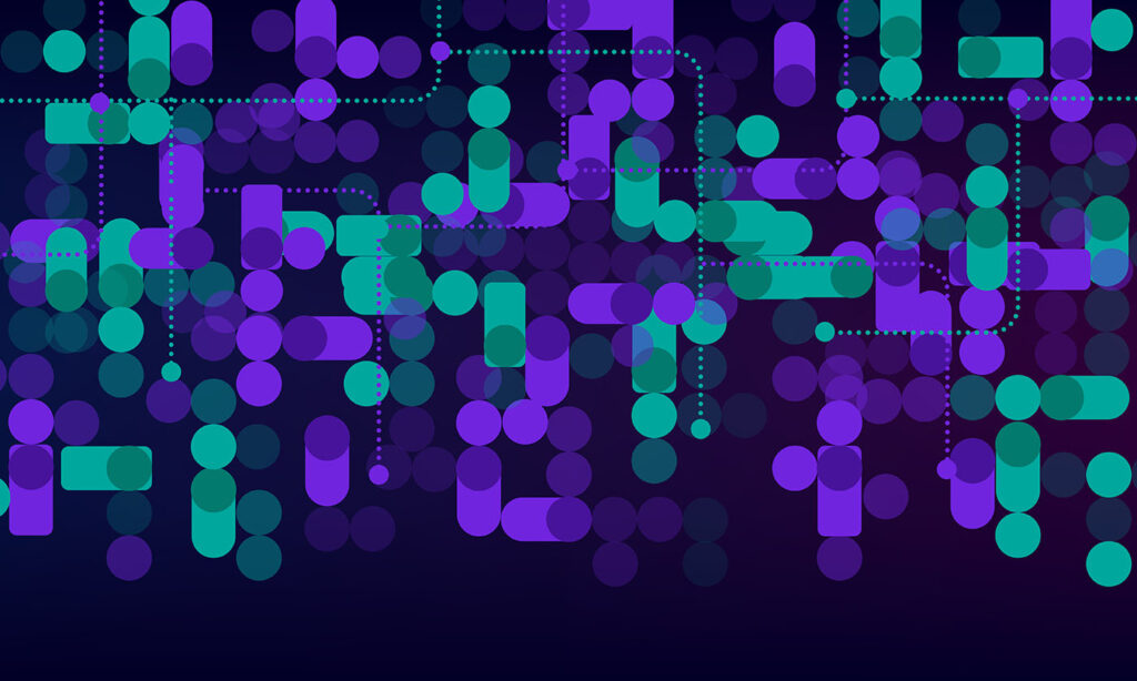 purple and green data